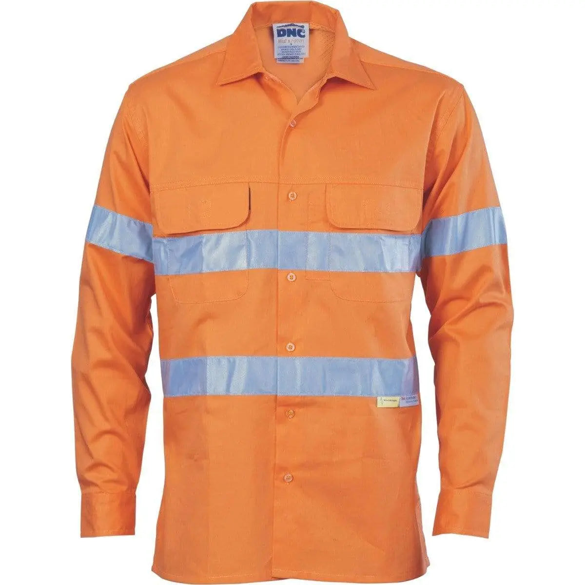 Dnc Workwear Hi-vis 3 Way Cool-breeze Long Sleeve Cotton Shirt With 3m Reflective Tape - 3947 Metro Workwear.
